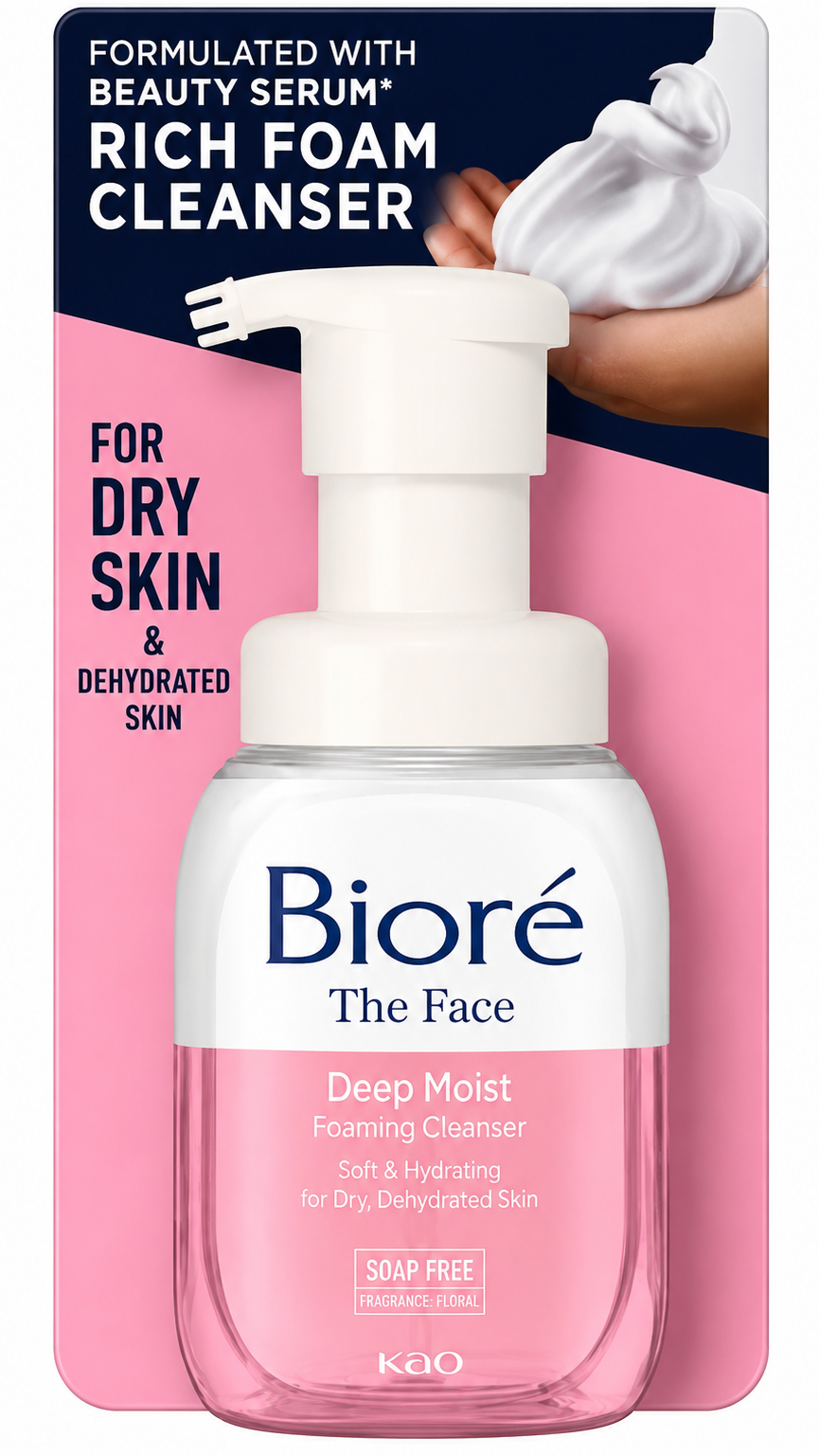 Biore The Face Bubble Face Wash Deep Moist 200ml