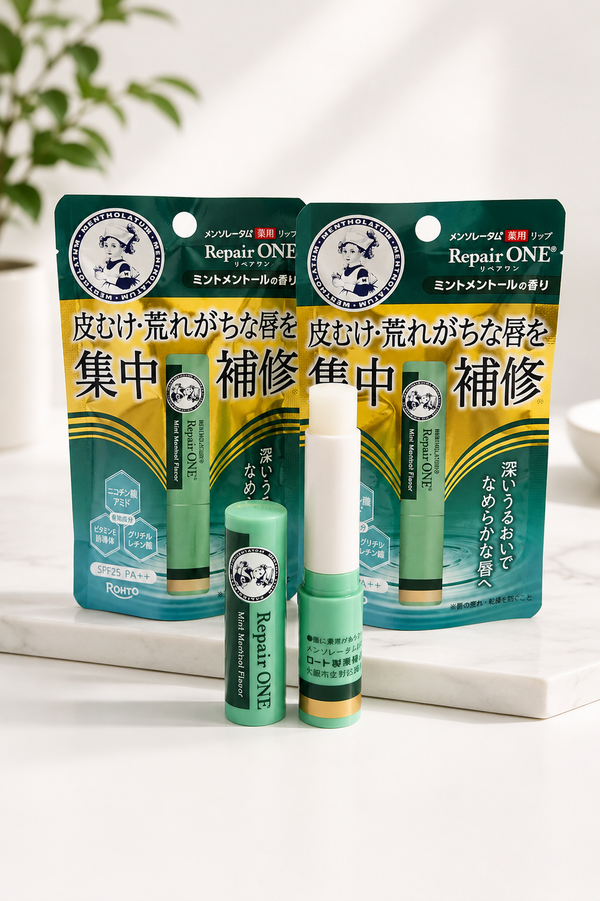 Mentholatum Medicated Lip Repair One Mint Menthol Scent 2.3g