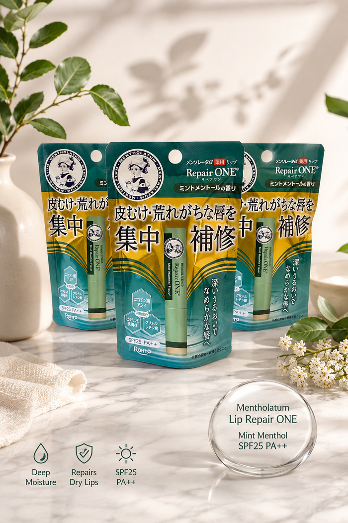 Mentholatum Medicated Lip Repair One Mint Menthol Scent 2.3g